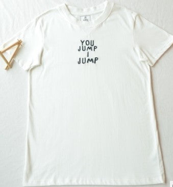 Veala | Zwart-wit zomers T-shirt met korte mouwen