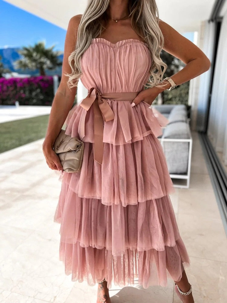 Veala | Maxi jurk met ruffles - 2024 Mode