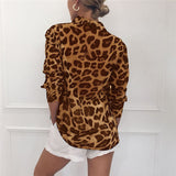Veala | Stijlvolle blouse met lange mouwen en luipaardprint