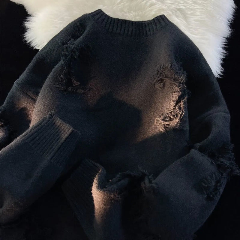 Veala | Retro zachte geribbelde herensweater