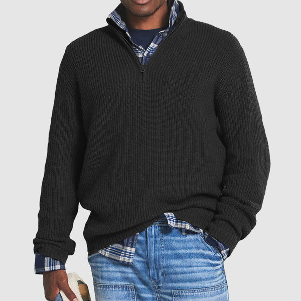 Veala | Stijlvolle Half-Zipped Sweater voor Heren